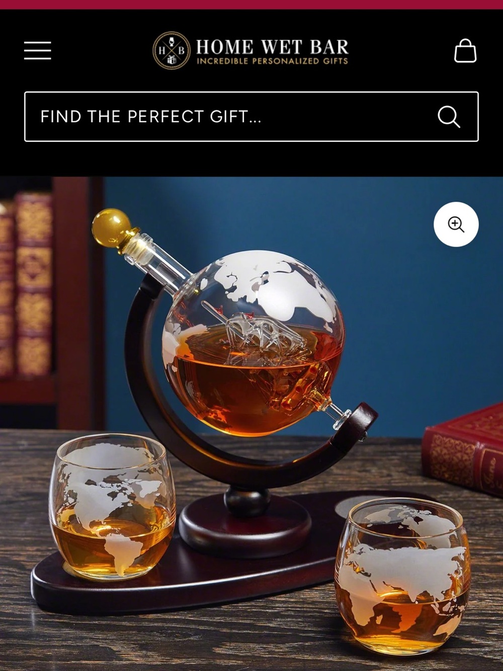 DECANTER GLOBE AND GLASSWARE SET